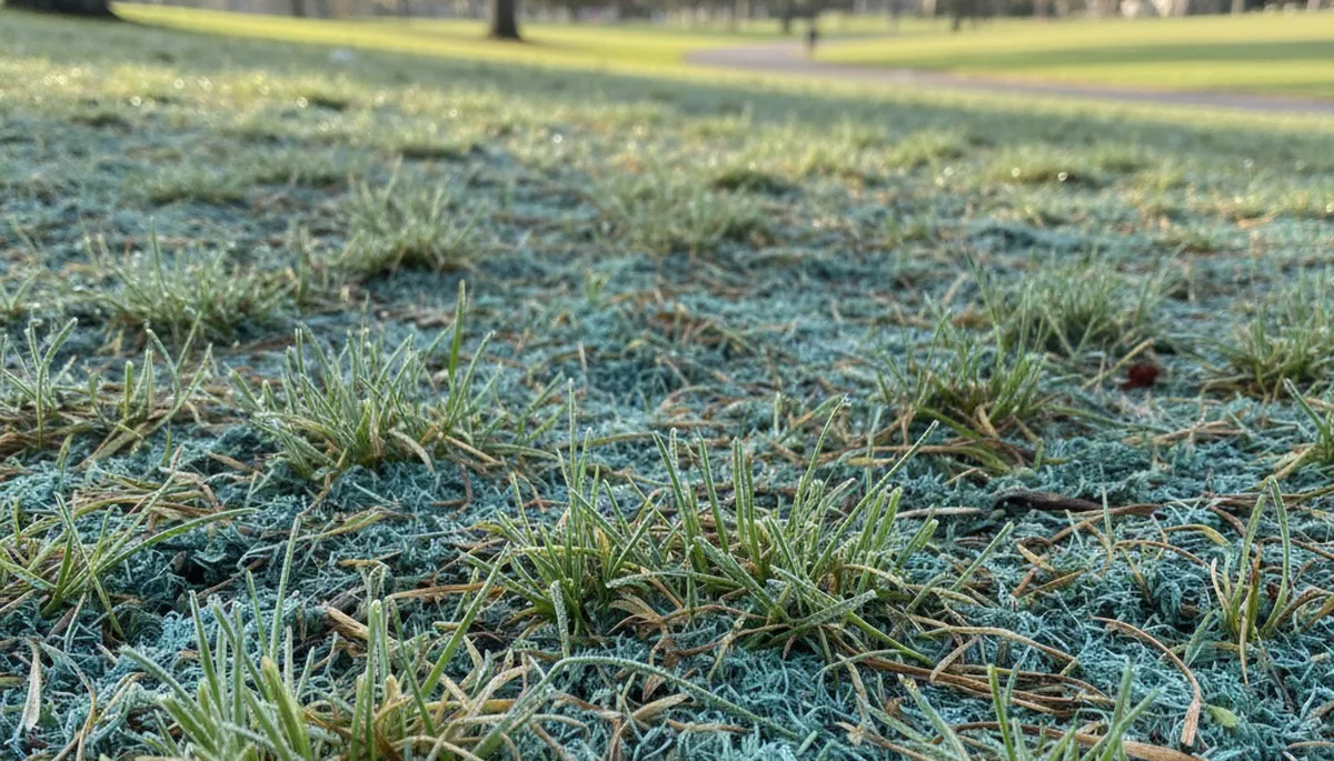 Fresh grass seedlings emerging after hydroseeding in Highland Park, IL by Chop Chop Landscaping